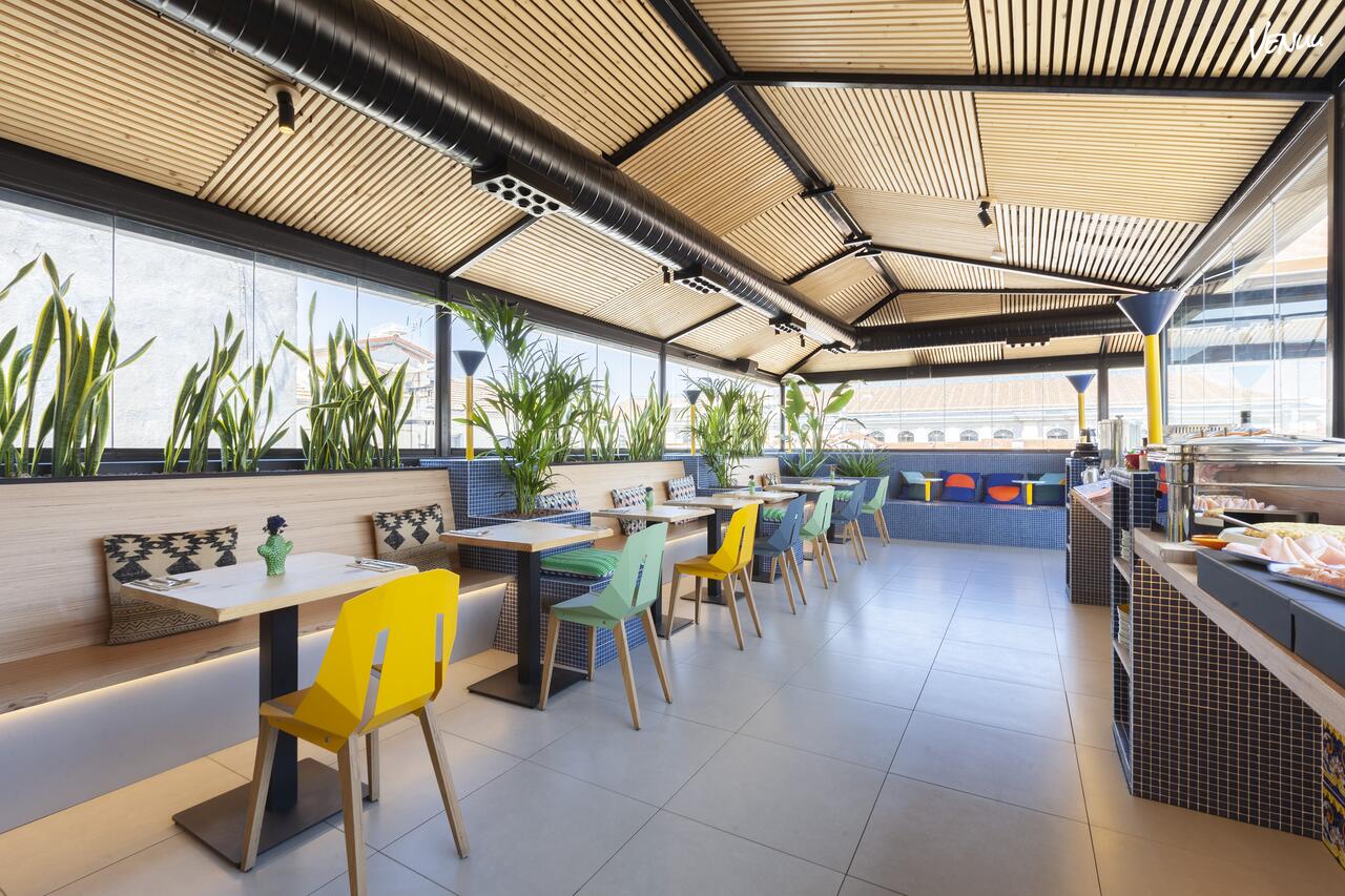 Azotea Sleep ’N Rooftop en Madrid, espacio al aire libre para eventos de empresa.